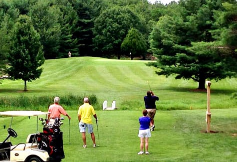 Golfers on the Trumansburg Golf Course