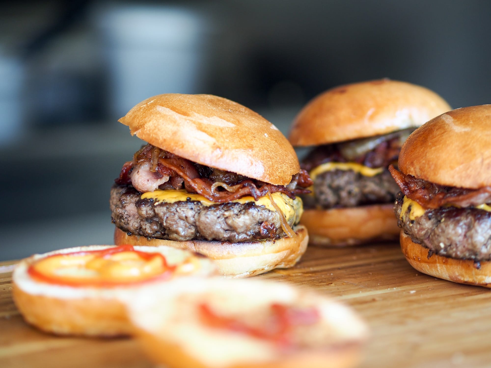 Burgers from the grille